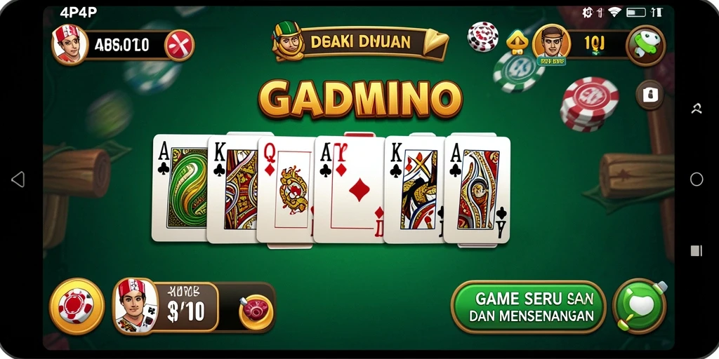 Tampilan gameplay seru di <strong>4P4P</strong> saat bermain Domino.
