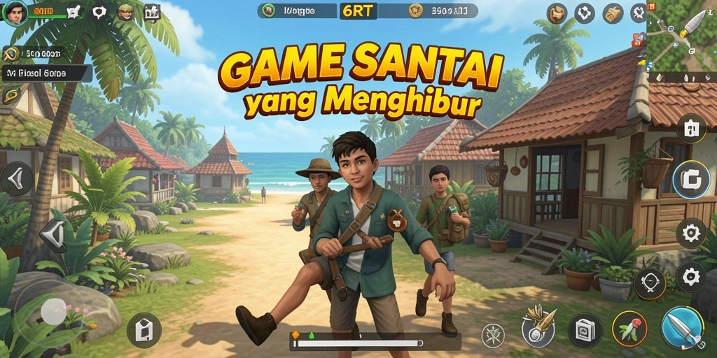 Screenshot 6RT menunjukkan gameplay yang menyenangkan dan penuh warna.