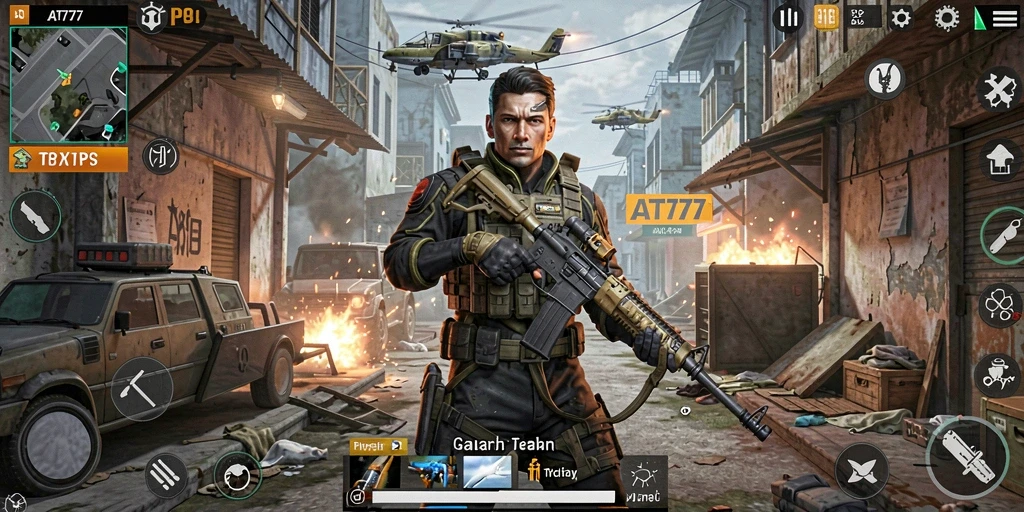 Tampilan gameplay TPS yang mendebarkan di AT777.