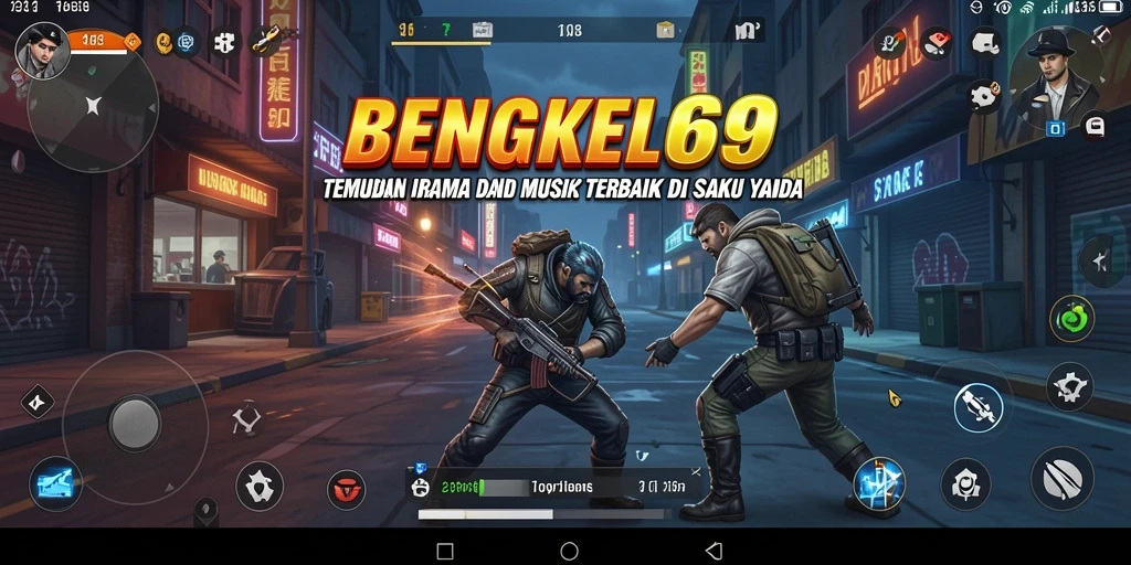 Tangkapan layar gameplay BENGKEL69 yang menampilkan interaksi musik yang menyenangkan.