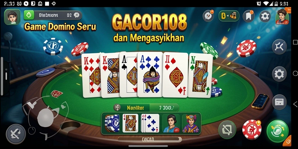 Screenshot gameplay menarik dari GACOR108 yang menunjukkan aksi domino.