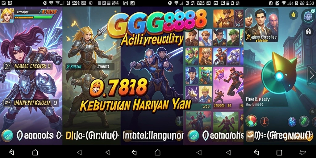 Tampilan antarmuka GGG888 yang sederhana dan intuitif.