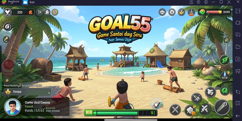 Tampilan permainan santai dan seru dari GOAL55.