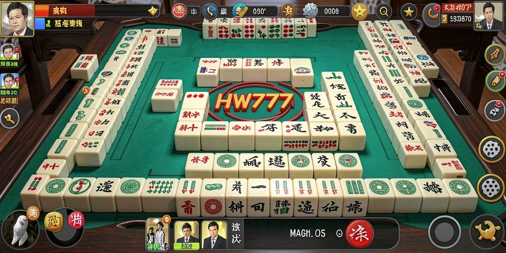 Tangkapan layar utama HW777 menunjukkan permainan Mahjong yang menarik.