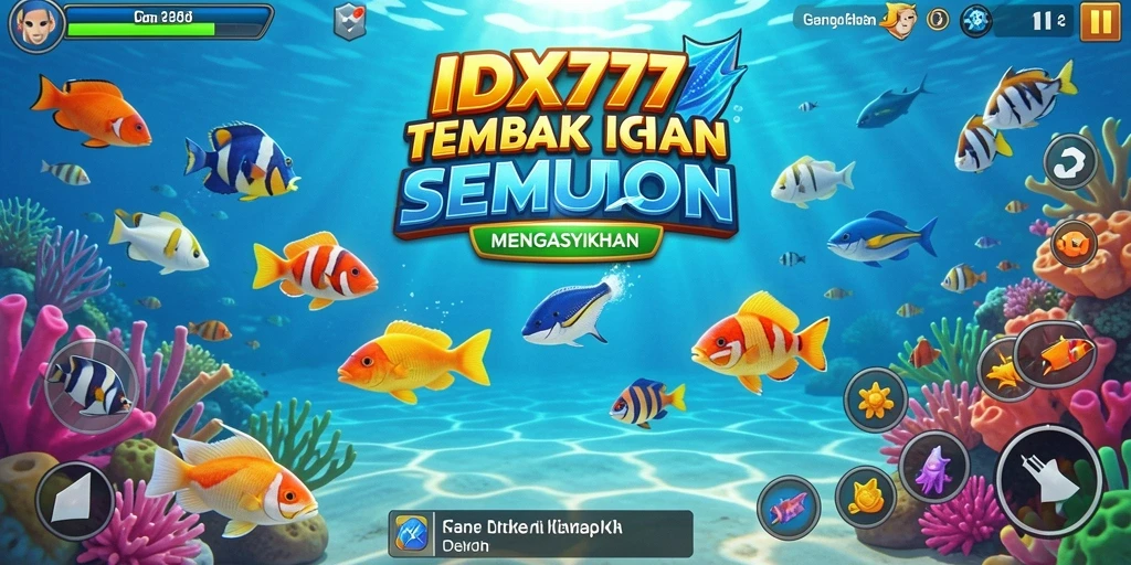 Screenshot gameplay Tembak Ikan di IDX777 yang menampilkan aksi seru.