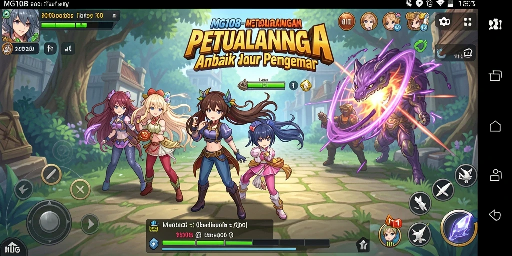 Tampilan gameplay yang dinamis dan penuh aksi dari MG108.