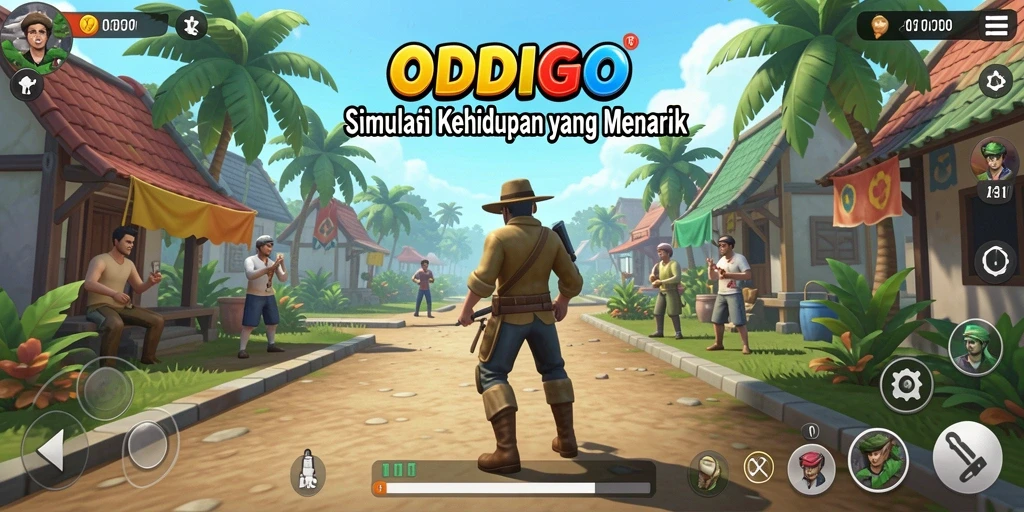 Tampilan gameplay ODDIGO yang imersif dan menarik.