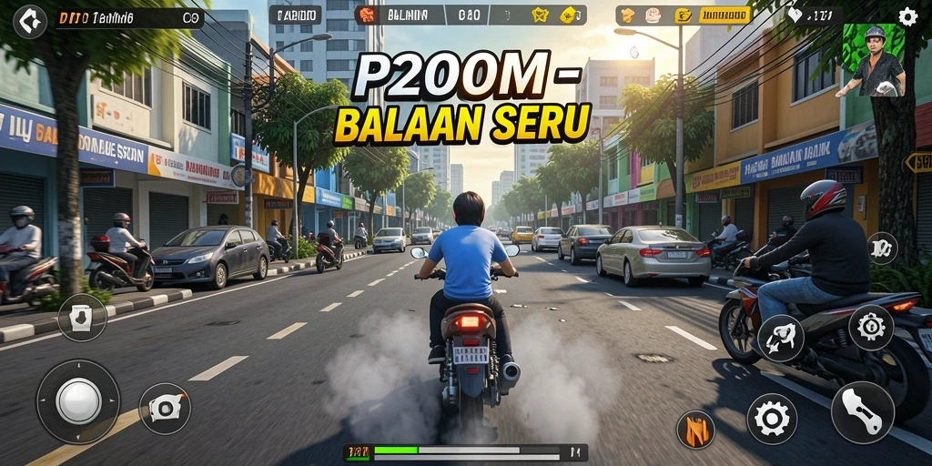 Tampilan gameplay P200M yang menegangkan dan penuh aksi.