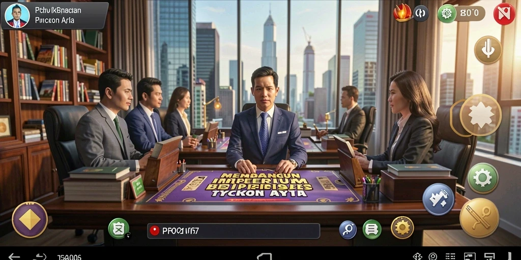 Screenshot menunjukkan gameplay Tycoon di PRG007 yang menarik.