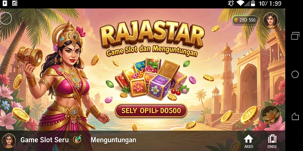 Tampilan menarik dari gameplay Slot RAJASTAR yang seru dan menantang.