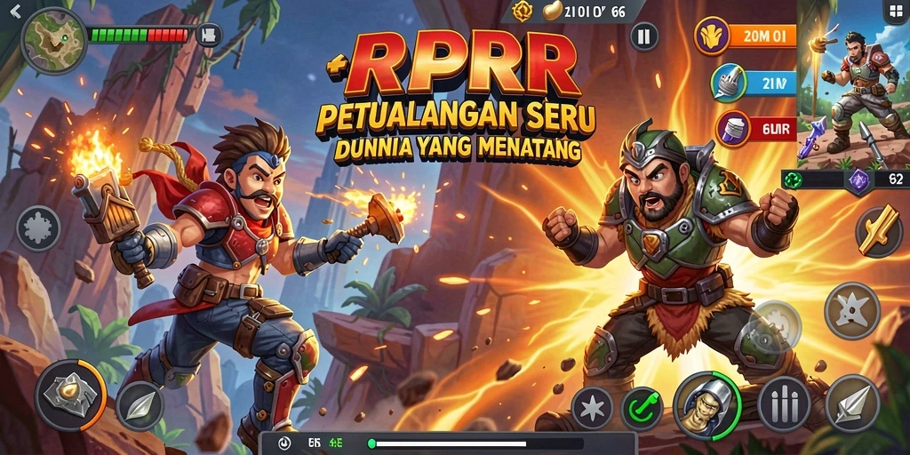Gambaran gameplay petualangan yang menantang dan menarik di RPRR.