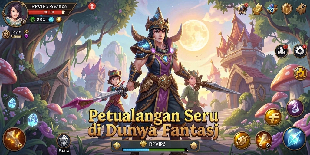 Tampilan gameplay RPVIP6 dengan petualangan seru dan tantangan menarik.