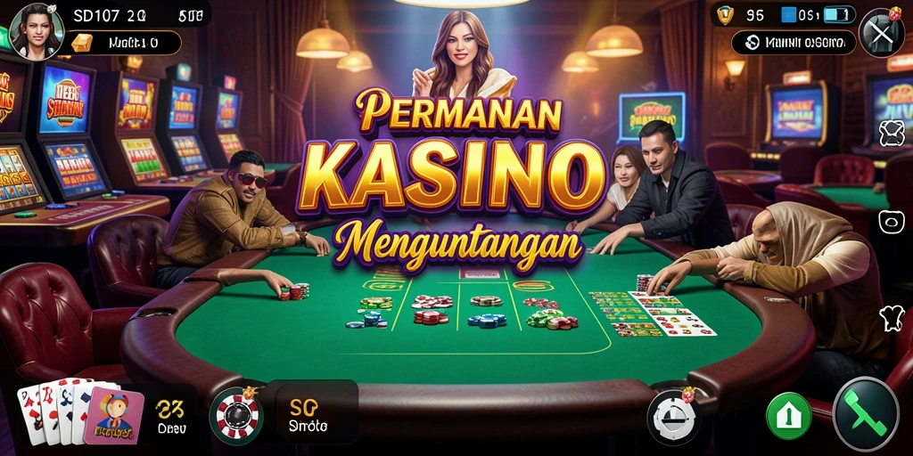 Tampilan gameplay menarik dalam SD107 dengan berbagai pilihan permainan Kasino.