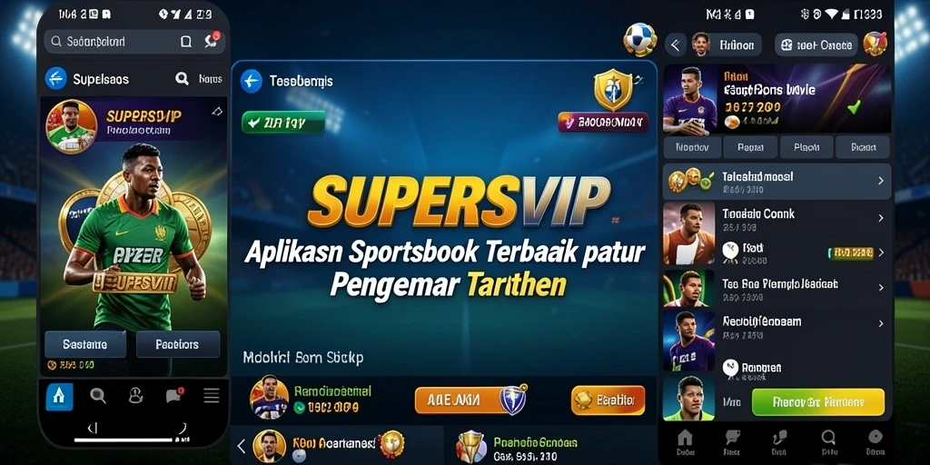 Tampilan utama SUPERSVIP menunjukkan berbagai pilihan taruhan olahraga.
