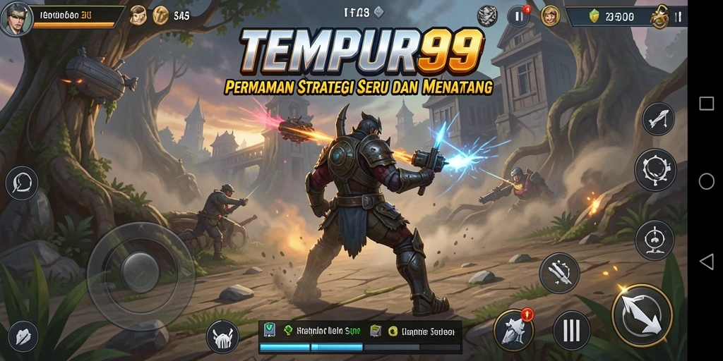 Tampilan gameplay TEMPUR99 yang menegangkan dan penuh strategi.