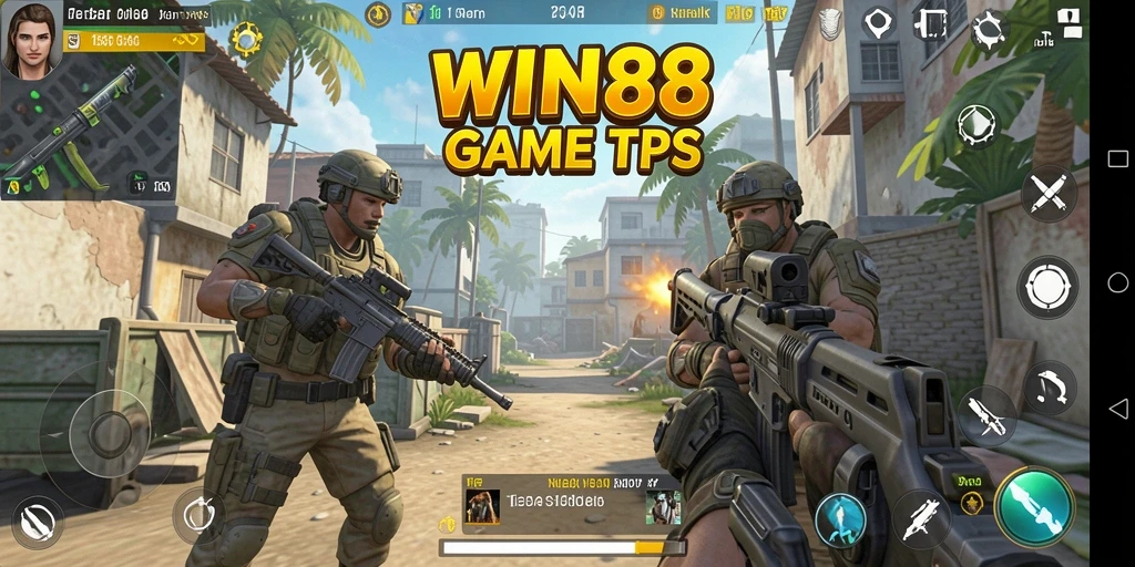 Screenshot dari gameplay seru WIN88 yang penuh aksi TPS.